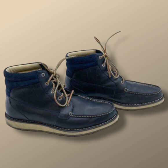 Men's Size 13 SPERRY Dockyard Navy Blue Leather Sport Boots Excellent Condition - Picture 1 of 6